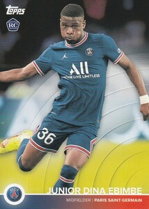 【JUNIOR DINA EBIMBE】13 RC ベースカード 2022 TOPPS PARIS SAINT-GERMAIN