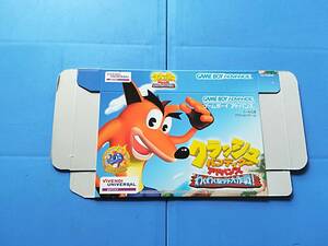 [ ultra rare * unused outer box * exhibition for package ]GBA Crash Bandicoot advance . hoe .tomodachi Daisaku war! including in a package possible 
