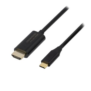 USB Type-C-HDMIミラーリングケーブル TypeC-HDM 2m Altモード対応 グリーンハウス GH-HALTB2-BK/3657ｘ１本/送料無料メール便 箱畳む