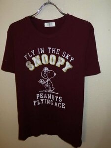 z9861PEANUTS★ピーナッツ★スヌーピープリントＴシャツ★サイズＭ★人気★激安★送料格安