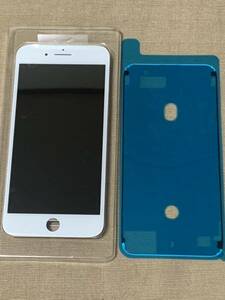 iPhone8Plus（白）修理交換用　ハイグレードパネル（互換品）パッキンつき