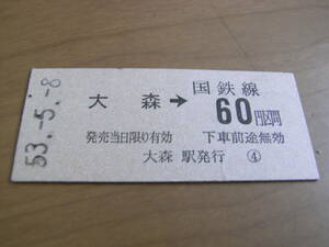 東海道本線　大森→国鉄線60円区間　昭和53年5月8日　国鉄