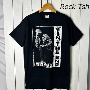 バンドT・ロックT LINKIN PARK チェスター追悼Tシャツ IN THE END 黒 M リンキンパーク オールド アメリカ古着 チェスターベニントン ●66