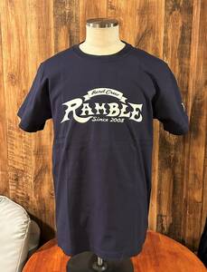 【RAMBLE】Mサイズ　ネイビー　スーパーヘビーウエイト　7.1オンス　オリジナルＴシャツ　ランブル