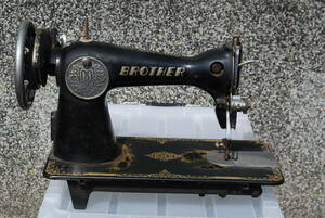 3 Showa era. name machine black color stepping sewing machine body BROTHER