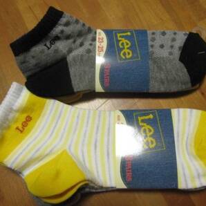 *送料無料*新品*Lee*23-25㎝*ソックス3足×2*メッシュ*黒イエロー*