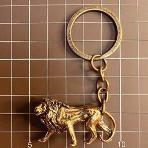 真鍮キーホルター 獅子 百獣の王 風水 ライオン 開運 置物 猛獣 E34の画像8