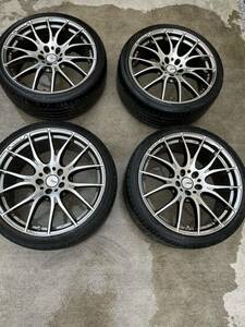 RAYS レイズ　CWP 20X9.5J 　5穴　PCD114.3 タイヤアルミホイールセット4本　タイヤヒビ大