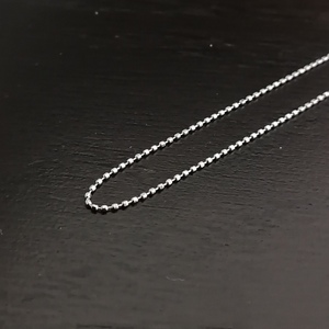 [ stamp entering ]K18WG [ genuine article ] gold white gold cut ball chain necklace 40cm