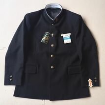 (新品) 男子 標準型学生服 学ラン 195A ◆黒◆詰襟◆サージ◆GREEN MATE◆日本製◆レギュラーカラー◆男子学生◆中学校◆高校◆制服_画像1