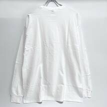 訳あり 2枚セット FRUIT OF THE LOOM 長袖 Tシャツ XL ネイビー ホワイト フルーツオブザルーム ロンT 大きいサイズ 卸売 未使用 #noca0114_画像4