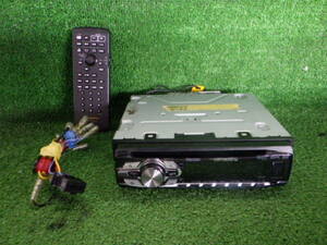D215-2　カロッツェリア　DVH-570　DVD1DIN　CD/USB/DVD動作確認済み　リモコンセット