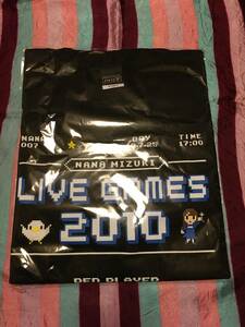 水樹奈々 Tシャツ(A) ブラック×ブルー Lサイズ「NANA MIZUKI LIVE GAMES 2010」