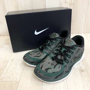 希少 NIKE × UNDERCOVER ナイキ アンダーカバー 「FREE 5.0 GYAKUSOU iD/フリー ギャクソウ」 迷彩柄 ランニング スニーカー 22.5cm 緑/黒