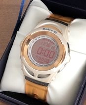 限定 G-SHOCK コアラのマーチ Baby-G コラボ 電波 時計 ロッテ 7Eleven BGT-2001 パール 白 オレンジ 非売品 ノベルティー 好きに も CASIO_画像1