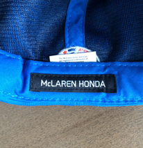 McLaren Honda キャップ Jenson Button 青 バトンMOTOR SPORT 刺繍 LION エンボス CAP F1 カー レース 車 好きに も マクラーレン ホンダ _画像6