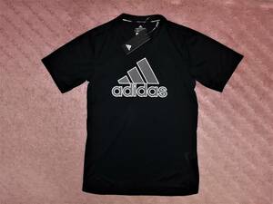 ◎即決★アディダス adidas AERO READY ビッグロゴ トレーニング 半袖Tシャツ 黒/白 メンズS HE6936