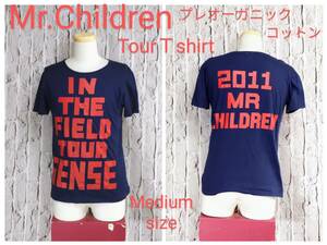 ★送料無料★ Mr.Children Ｔシャツ バンドＴ ミスチル ツアーＴシャツ IN THE FIELD TOUR SENSE 2011 ネイビー Medium