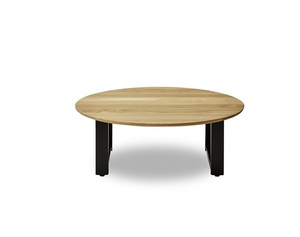 センターテーブル 110 おしゃれ オーク 天然木 リビングテーブル 大川家具 無垢材 スチール脚 日本製
