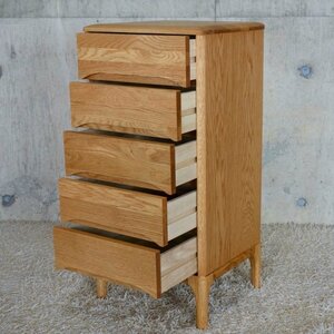  Takumi design chest Northern Europe final product 5 step wooden 40 chest chest of drawers chest natural tree final product natural telephone stand width 40 stylish 