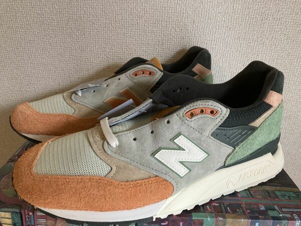 【新品未使用】KITH x New Balance Ronnie Fieg and the Frank Lloyd Wright Foundation U998KT1 US9.5 27.5cm Aloe Wash/Apricot Buff