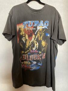  TUPAC SHAKUR GRIDLOCK'D Vintage T-shirt ヴィンテージ Tシャツ 古着 ツーパック 2PAC raptee rap bootleg ブートレグ xl xxl