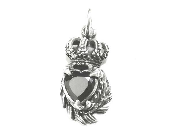 クラウン　ウィング　ハート　シルバー925　シルバーネックレス　シルバーペンダント　シルバーアクセサリー　ペンダントトップ　silver925