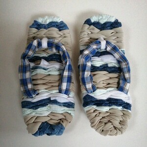 * handmade * cloth ...*S3 S size Kids for children 19 rank beige * blue blue check nose .