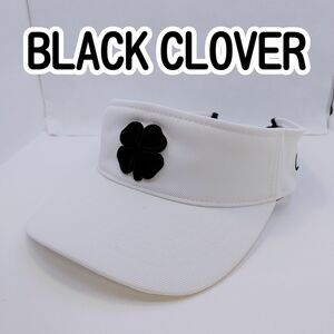 [USED]BLACK CLOVER サンバイザー ホワイト/ブラック フリーサイズ(約54～56㎝)【0043】