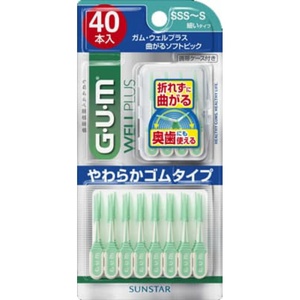 Gum Well Plus Bend Soft Pick 40p Размер SSS ~ S × 15 очков