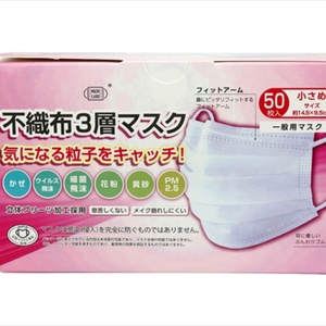  non-woven 3 layer mask smaller size 50 sheets × 24 point 
