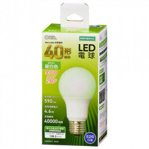 OHM LED電球 A形 E26 40形相当 全方向 昼白色 LDA5N-G AG52