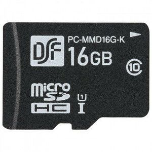 OHM 高耐久マイクロSDメモリーカード 16GB PC-MMD16G-K