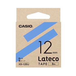 【5個セット】 カシオ計算機 Lateco 詰め替え用テープ 12mm 青テープ 黒文字 XB-12BUX5