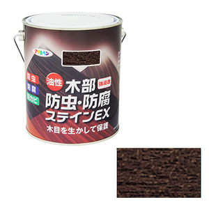  oiliness tree part moth repellent . corrosion stain EX Asahi pen paints oiliness paints 1.6L- dark oak 