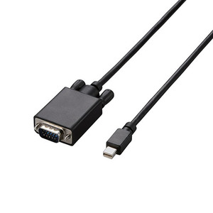 エレコム Mini DisplayPort-VGA変換ケーブル/2m/ブラック AD-MDPVGA20BK