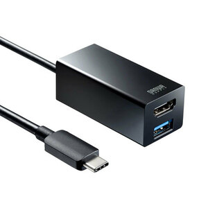 サンワサプライ USB Type-Cハブ付き HDMI変換アダプタ Aポート1・TYPE-Cポート1 USB-3TCH35BK