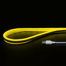 【5個セット】 日本トラストテクノロジー USBネオンチューブライト 1m イエロー NEONLT1M-YEX5_画像3