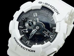 カシオ CASIO Gショック ホワイト＆ブラック アナデジ メンズ 腕時計 GA-110GW-7AJF ブラック