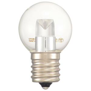 OHM LEDミニボール球装飾用 G30/E17/1.2W/57lm/クリア昼白色 LDG1N-H-E17 14C
