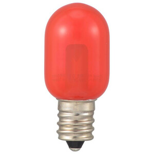 OHM LEDナツメ球装飾用 T20/E12/0.5W/2lm/クリア赤色 LDT1R-H-E12 13C