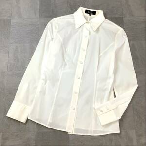 極美品 COUD DE CHANCE クードシャンス デザイン タックシャツ 長袖 レディース 38 Mサイズ ホワイト