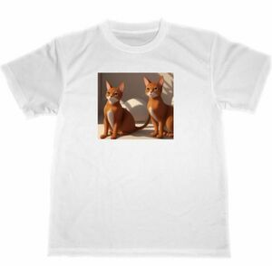 アビニシアン　ドライ　Tシャツ　２　猫　ネコ　イラスト　ペット　アニマル　グッズ