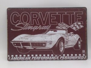  бесплатная доставка Chevrolet Corvette стойка n серый металлический metal автограф plate GM гараж retro табличка жестяная пластина Ame машина A машина 