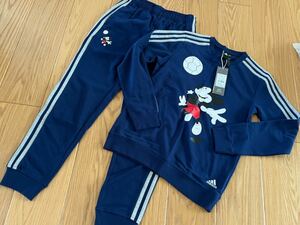  Adidas Disney Mickey Mouse new goods tag attaching jersey Kids 150 set outside fixed form possibility cotton 70%