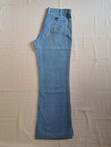 ■70’s～♪VINTAGE USA製 Lee (リー) フレア デニムパンツ ライトオンス ブーツカット トリプルステッチ 42TALON ジップ【W32 L29～30】■_画像8