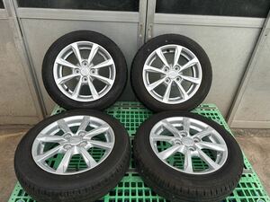 2022年DUNLOP 155/65R14 ENASAVE EC300+ ダイハツ純正新品同様サマタイヤ付き、14×4.5J、+45、100/H4、ミライ-ス、ココア、タント等に