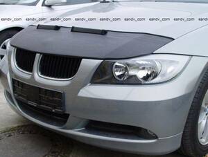 即納05-08BMW3 Series前期sedanE90Touring WagonE91ボンネット フロント ノーズブラ Cover フェイクレザー Grille Body kit スポイラー