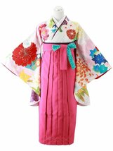 ■袴 女性用■ 無地 行灯袴 麻の葉柄 はかま 単品 Mサイズ 91cm hs-102 (2ピンク)【卒業式 謝恩会に！】_画像3