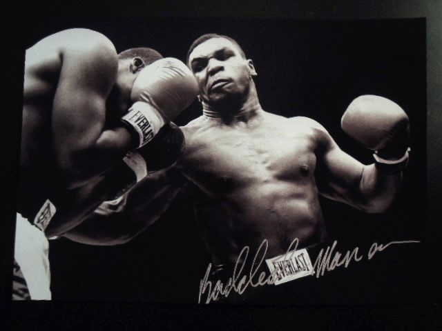Mike Tyson Boxing 2014 Leaf Event-Worn Glove Signature Auto